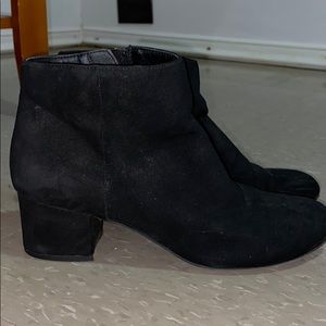 Bleach heeled booties